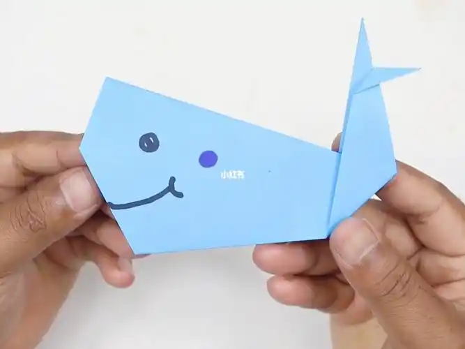 儿童节倒计时居家亲子diy折纸可爱鲨鱼