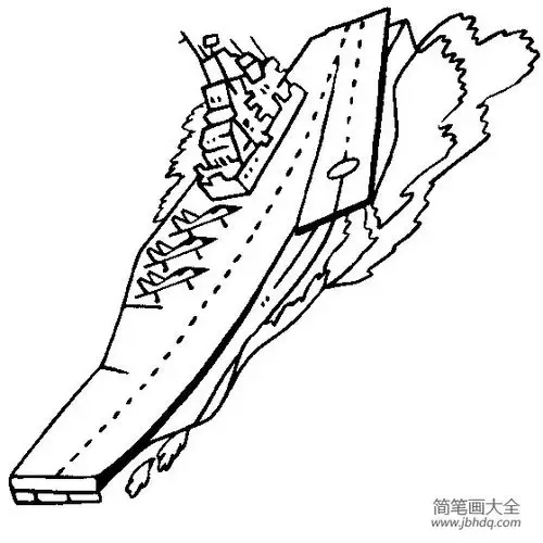 航空母舰简笔画