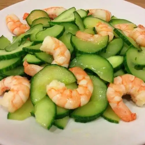 蒜香虾仁炒黄瓜