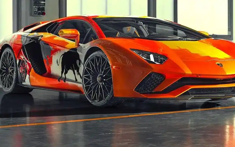 车漆重新喷绘 最好看大牛 兰博基尼 aventador 艺术车!