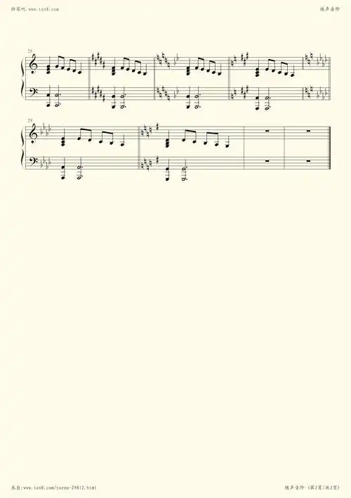 钢琴谱 - 练声音阶