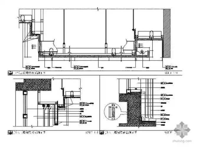 天花剖面图立即下载立即下载35款天花顶棚图cad图库大全(带剖面图线路