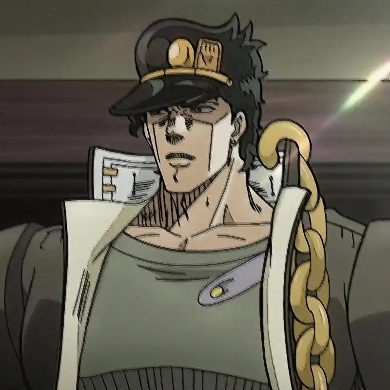 闪耀的星星最终陨落大海#空条承太郎 #头像 - 抖音