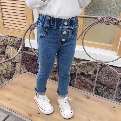 女童牛仔裤春装2020新款洋气女宝宝紧身打底裤儿童弹力铅笔小脚裤