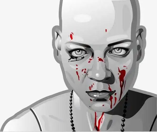 矢量血迹插画人物素材免费下载_觅元素