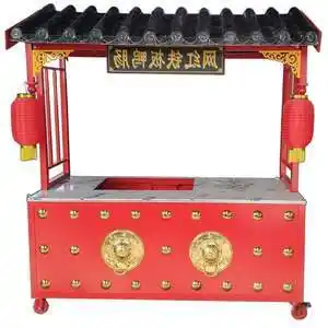 奢华仿古小吃车室内展示挂烤w鸭y架子美食摆摊位景点路边摊特高端