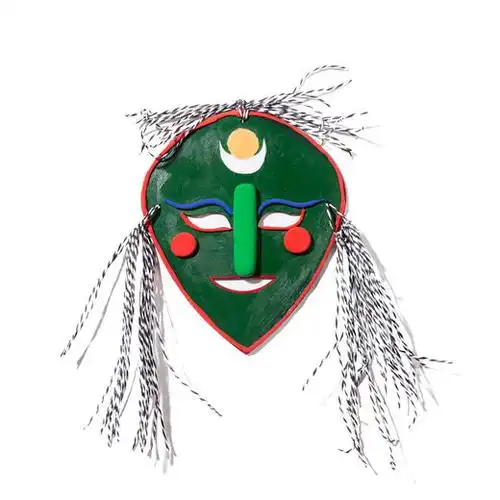 美可语言区藏戏面具中国风儿童涂色面具脸谱画幼儿园儿童diy手工自制