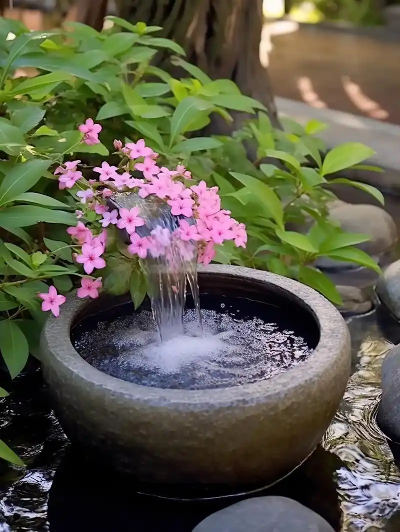 院子里的小水池#一花一草一世界 #治愈系风景 #田园生活 # - 抖音