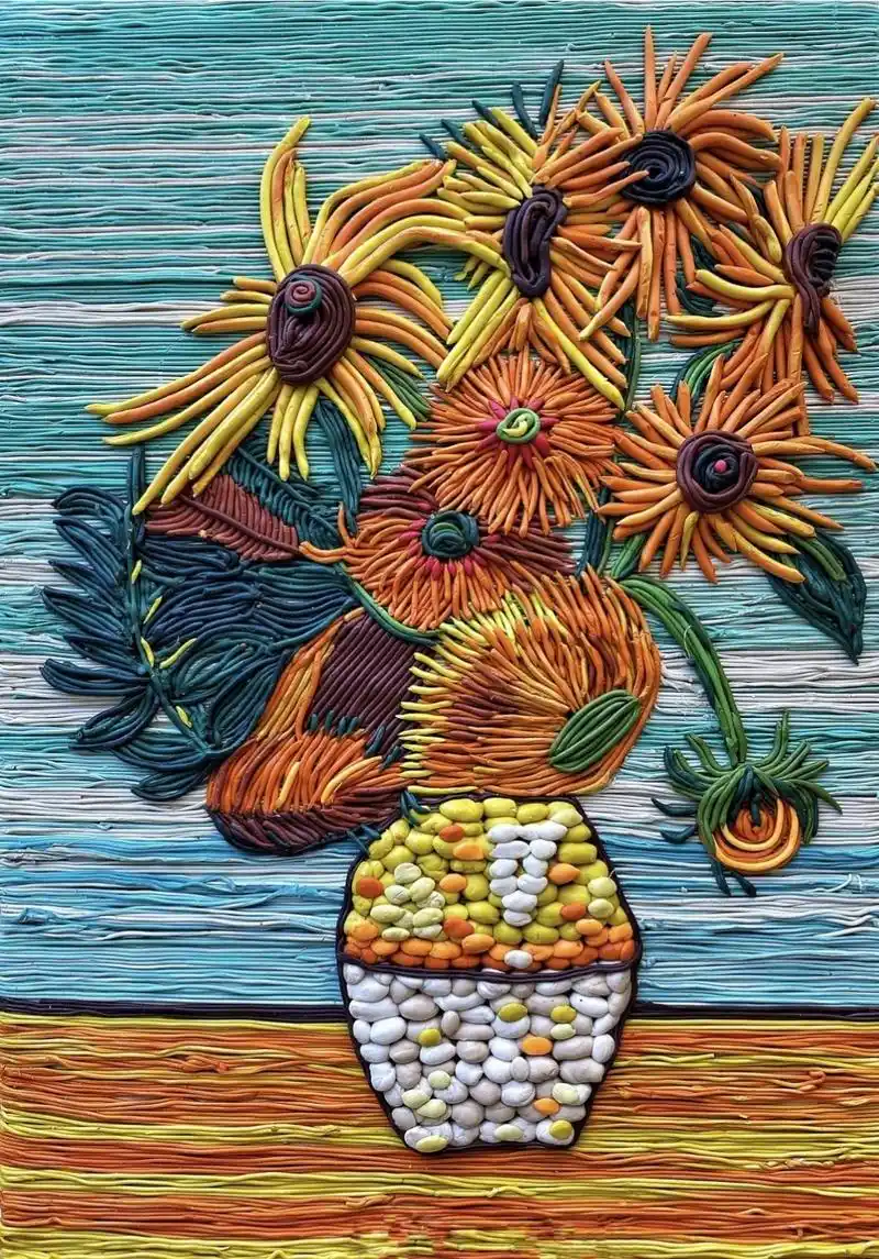 精致好看的黏土浮雕画