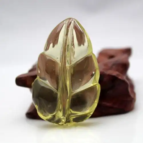 静雅 天然黄水晶叶子吊坠 阳光帅气招财致富 简单大方 bsdz0058图片