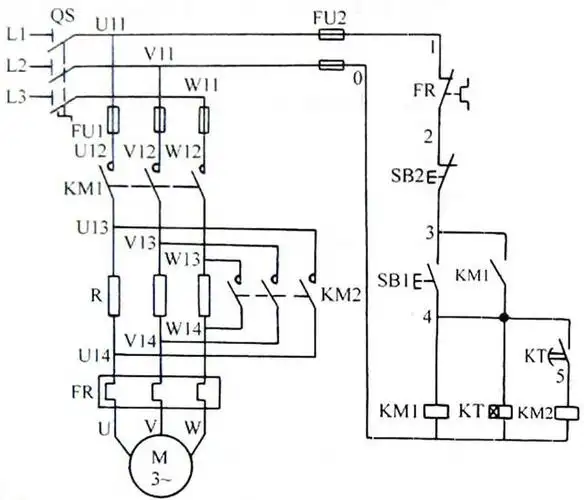 2.自耦变压器减压起动控制电路