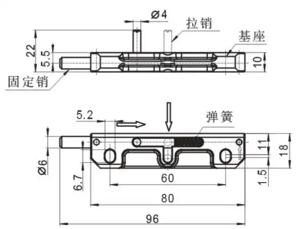 隐藏式门轴铰链 弹簧插销暗铰链cl225-1-2-3大中小实惠机箱铰链
