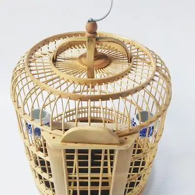 竹鸟笼画眉竹鸟笼八哥竹鸟笼竹制鸟笼贵州鸟笼配件直径33大号