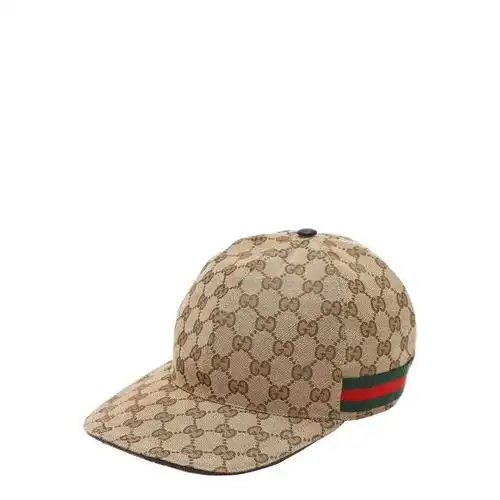 古驰gucci帽子女士奢侈品gglogo帆布棒球帽米黄色s