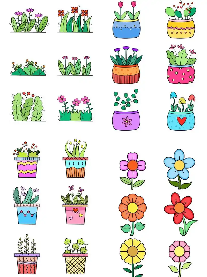 可爱的小植物,画出来吧!#画画 #儿童画 #幼儿 - 抖音