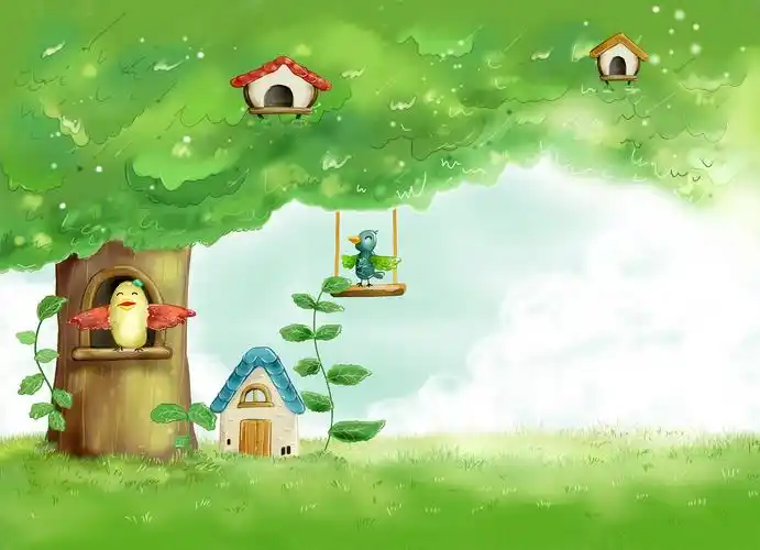 夏季卡通矢量背景图片