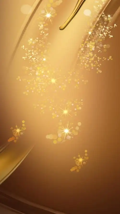 金色香槟色h5背景渐变金色光点梦幻唯美香槟色浪漫h5背景简约创意