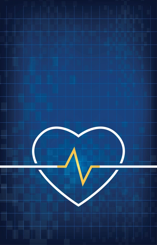 蓝色医疗爱心背景素材