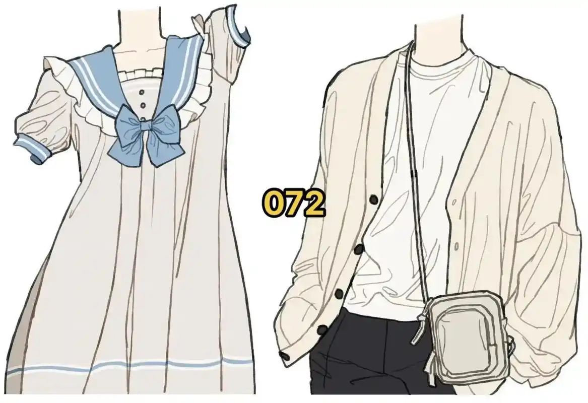 素材分享072.一组衣服褶皱的画法参考#绘画素材 #板绘 # - 抖音