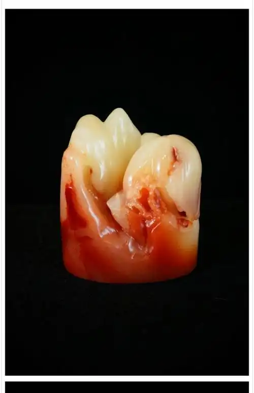 hot【月石坊】传世珍藏寿山石红花冻芙蓉石『山中美景』名家之