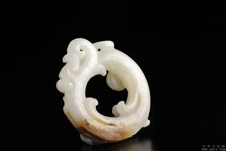 旧藏:和田玉螭龙环佩