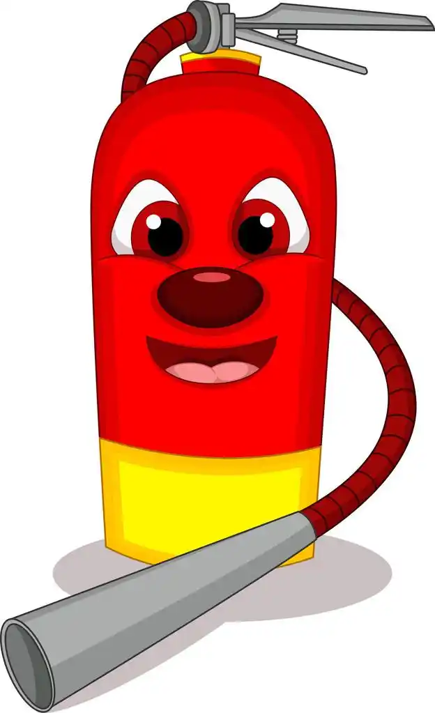 灭火器的卡通插图,矢量图的卡通插图的灭火器