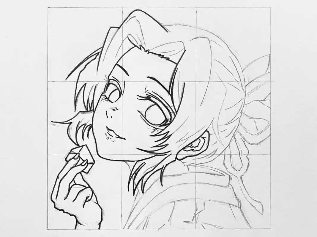 手把手教你画7915鬼灭之刃～蝴蝶忍