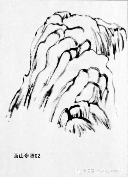山水画技法山的绘画步骤