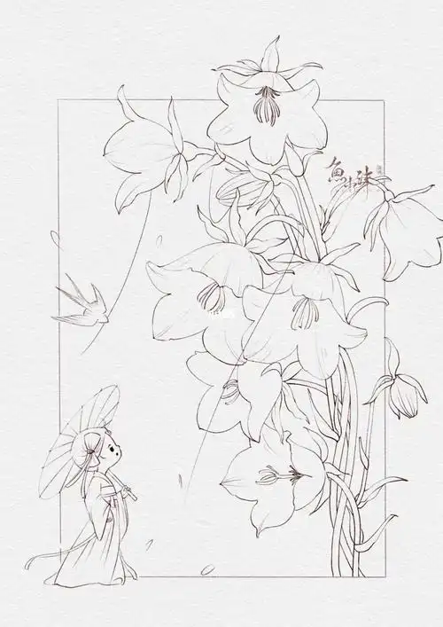 ipad原创绘画小花仙系列风铃花