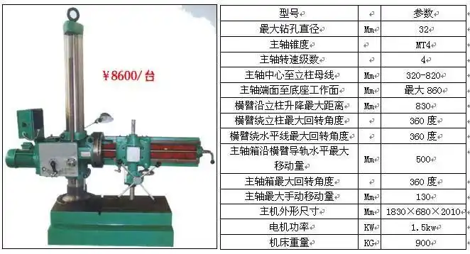 5:17:59所 在 地:济南产品型号:z3132b简单介绍:z3132b万向摇臂钻床