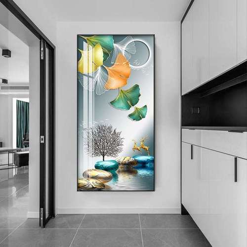 正对门口的玄关画