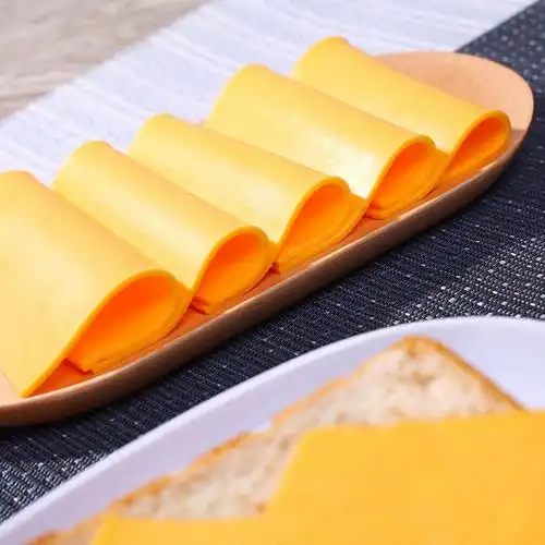 三元80片芝士片 原味车达干酪片1kg 三明治吉士汉堡黄片 多美鲜独立