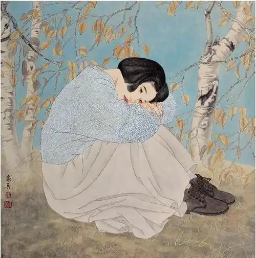 何家英人物画:人物如诗,人物似画|工笔|绘画|工笔画|现代_网易订阅