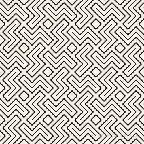 矢量无缝几何图案.简单的抽象线格子.重复元素时尚背景