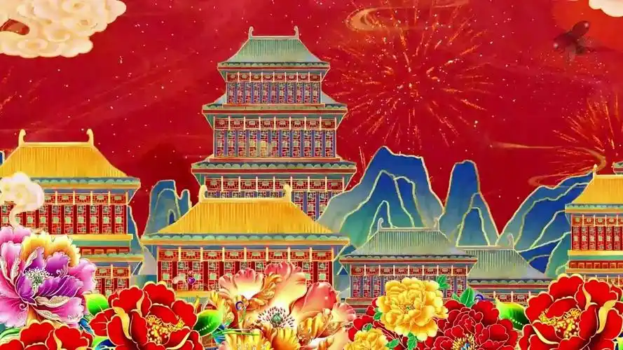 歌曲伴奏mv爱国歌颂祖国舞蹈舞台演出节目大屏幕高清led背景视频素材