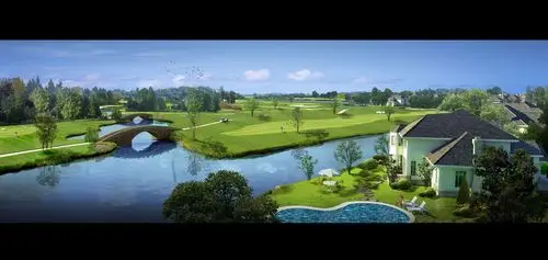 别墅小区鸟瞰图