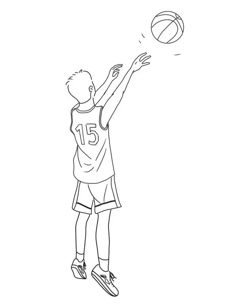 投篮90背影 打篮球的男生 爱运动的男孩子谁不喜欢呢 特别是打篮球