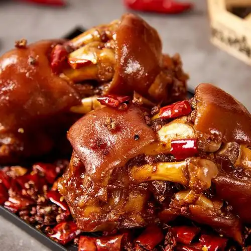 王小卤猪蹄卤味脱脂猪蹄麻辣香辣猪脚真空即食猪手酱香红烧猪蹄_聚惠