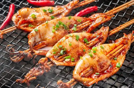 烧烤鱿鱼图片