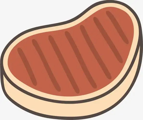 矢量图水彩牛肉食物