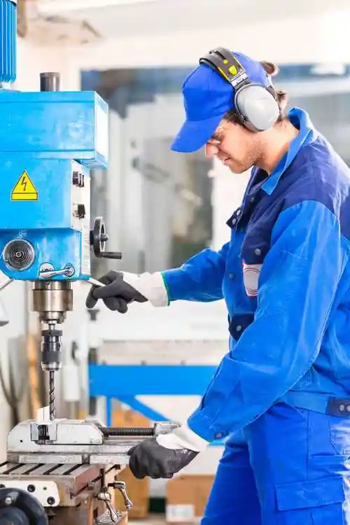 工人在车间进行工作