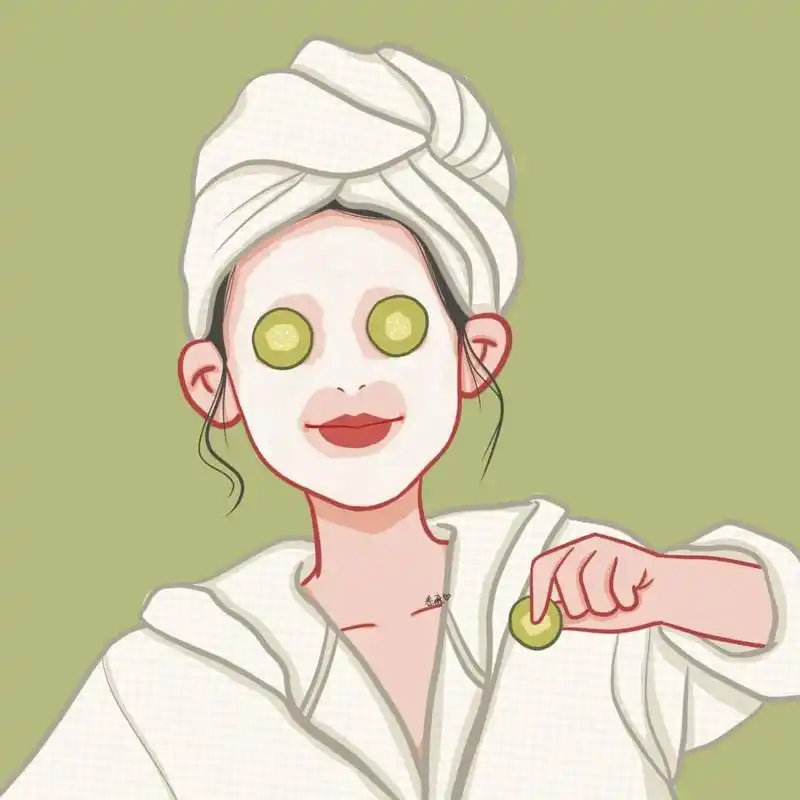 插画 | 头像 | 美白面膜敷起来 图片可做个人头像,个人壁纸 禁止商用