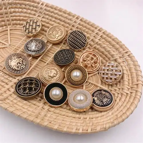 小香风金属纽扣复古外套扣子休闲西装扣方形呢大衣扣装饰扣百搭款