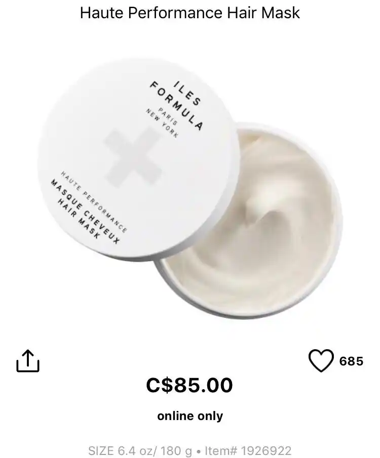 iles formula haute performance hair mask