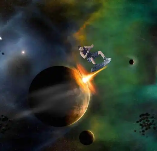 的花式p图,帮饱饱@william威廉陈伟霆冲出大海,冲上高山,甚至冲出宇宙