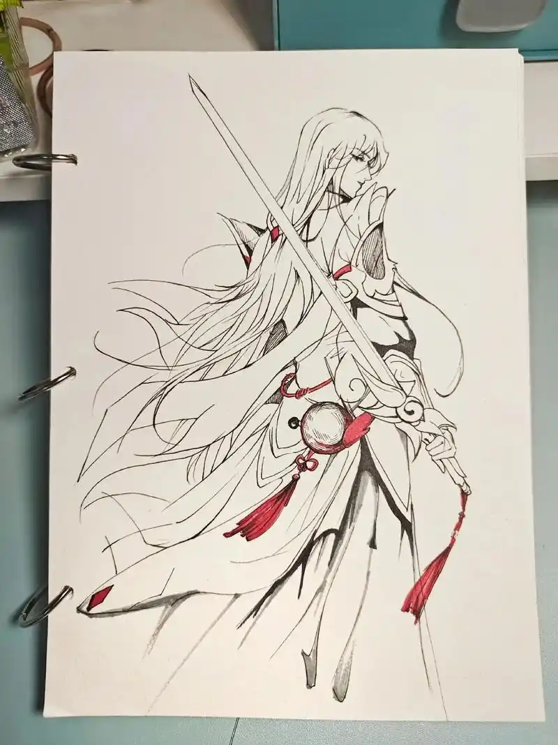 李白凤求凰绘画过程～你们要的教程来啦 #手绘 #绘画过程分享 - 抖音