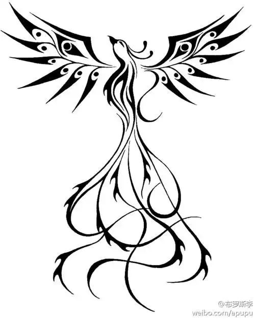 凤凰样子简笔画