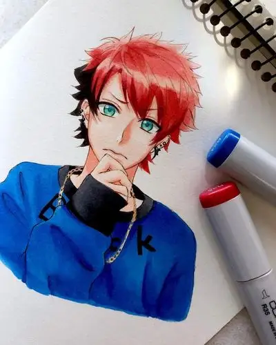 马克笔画的帅气小哥哥 每一张都好看_水粉_零二七艺考