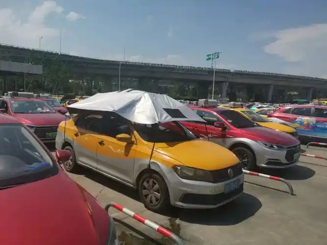 温州机场高架下出租车司机"赤膊"避暑 网友称:有损文明形象