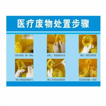 凌贵医疗废物标识医院垃圾分类暂存间点感染病理处置流程图警告标签贴